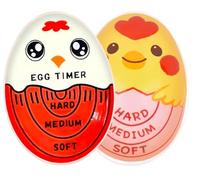 Halsgroves Of Devon Cute Egg Timer Double Pack - Colour Changing Boiling Indicator, Reusable Cooking Aid for Soft to Hard Eggs, Kitchen Essentials