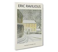 Halstead Road in Snow Eric Ravilious Canvas Wall Art Print 30x20 Inch