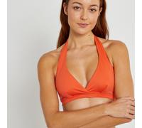 Halterneck Bikini Top with Bow Detail At The Back Orange