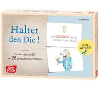 Haltet den Die ! Das verrückte ABC mit 26 geklauten Buchstaben: 26 Wendebildkarten zum Reimen, Rätseln und Lachen. Mit schrägen Wortspielereien das Abc lernen. Eine Reimgeschichte ab 6