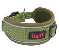 Halti Anatomy Dog Collar - Wide Design Collar for Pressure Relief, Soft and Neoprene Padded, Reflective and Adjustable, Matching Lead & Harness, Suitable for Extra Small Dogs (Size XS, Green)