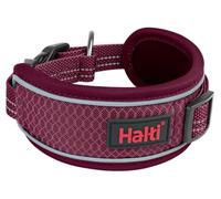 Halti Anatomy Dog Collar - Wide Design Collar for Pressure Relief, Soft and Neoprene Padded, Reflective and Adjustable, Matching Lead & Harness, Suitable for Small Dogs (Size S, Magenta)