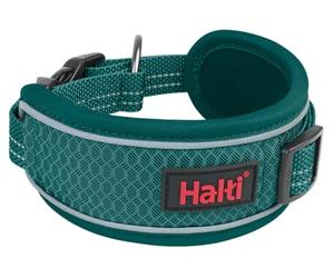 Halti Anatomy Dog Collar - Wide Design Collar for Pressure Relief, Soft and Neoprene Padded, Reflective and Adjustable, Matching Lead & Harness, Suitable for Small Dogs (Size S, Teal)