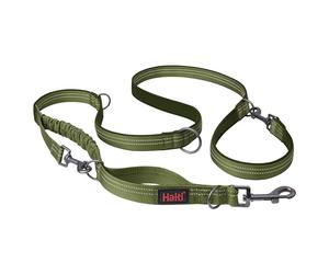 Halti Anatomy Multifunctional Dog Lead - Shock Absorbing Double-Ended Lead, Ideal for Dog Walking & Training. Comfortable to Hold, Reflective & Lightweight. Suitable for Puppies (Size Large, Green)