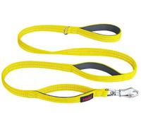Halti BRIG Safety Dog Lead - Colour-Coded Dog Leash with Ultra-Strong Clip, Reflective Stitching, Neoprene Padded Handles and D-Ring, Designed for Large Dogs (Neon Yellow, 1.5m Length)