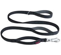 Halti BRIG Safety Dog Lead - Colour Coded Dog Leash with Ultra-Strong Clip, Reflective Stitching, Neoprene Padded Handles and D-Ring, Designed for Large Dogs (Black, 1.5m Length)