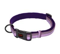 HALTI Collar, Size Large, Purple, Best Comfy Dog Collar, Premium Puppy Collar, Nylon, Neoprene-Padded, Reflective, Easy to Fit & Use, For Small,