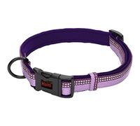 HALTI Collar, Size Medium, Purple, Best Comfy Dog Collar, Premium Puppy Collar, Nylon, Neoprene-Padded, Reflective, Easy to Fit & Use, For Small,