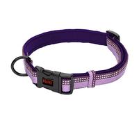 HALTI Collar, Size Large, Purple, Best Comfy Dog Collar, Premium Puppy Collar, Nylon, Neoprene-Padded, Reflective, Easy to Fit & Use, For Small, Medium & Large Dogs