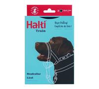 HALTI Dog Head Collar & Link - Black. Stops Pulling, Pet Training. 6 Sizes.