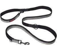 Halti Double-Ended Lead For Dogs | Size Large, Black, 2m | Premium Puppy & Dog Lead | Neoprene-Padded | Reflective | Adjustable Lengths | Ideal for Hands Free Running & Training