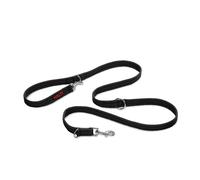 Halti Double-Ended Lead For Dogs | Size Large, Black, 2m | Premium Puppy & Dog Lead | Neoprene-Padded | Reflective | Adjustable Lengths | Ideal for Hands Free Running & Training