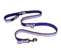 Halti Double-Ended Lead For Dogs | Size Large, Purple, 2m | Premium Puppy & Dog Lead | Neoprene-Padded | Reflective | Adjustable Lengths | Ideal for Hands Free Running & Training