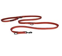 HALTI Double-Ended Lead For Dogs, Size Small, Red, 2m, Best Premium Puppy & Dog Leash, Neoprene-Padded, Easy to Use, Reflective, Adjustable Lengths, Ideal Dog Lead for Hands Free Running & Training
