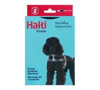 HALTI Front Control Dog Harness - Black & Red. Adjust, Comfort, Durable. 3 Sizes