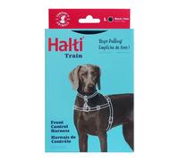 HALTI Front Control Dog Harness - Black & Red. Adjust, Comfort, Durable. 3 Sizes