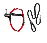 Halti Front Control Harness and Training Lead Combination Pack, Stop Dog Pulling on Walks, Includes Medium Front Control Harness and Double Ended Lead, Black, Model: 14326W