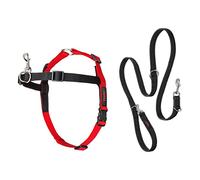 HALTI Front Control Harness Size Large & HALTI Training Leash Size Large, Black Combination Pack - Stop Your Dog Pulling on the Leash. Adjustable, Lightweight and Easy to Use. Suitable for Large Dogs