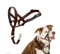 HALTI Headcollar - To Stop Your Dog Pulling on the Lead. Adjustable, Reflective and Lightweight, with Padded Nose Band. Dog Training Anti-Pull Collar for Medium Dogs (Size 2, Deep Walnut)