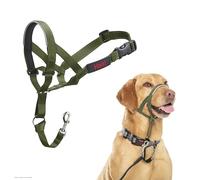 HALTI Headcollar - To Stop Your Dog Pulling on the Lead. Adjustable, Reflective and Lightweight, with Padded Nose Band. Dog Training Anti-Pull Collar for Medium Dogs (Size 3, Forest Green)