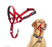 HALTI Headcollar Size 3 Red, UK Bestselling Dog Head Harness to Stop Pulling on the Lead, Easy to Use, Padded Nose Band, Adjustable & Reflective, Professional Anti-Pull Training Aid for Medium Dogs