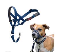 HALTI Headcollar - To Stop Your Dog Pulling on the Lead. Adjustable, Reflective and Lightweight, with Padded Nose Band. Dog Training Anti-Pull Collar for Small Dogs (Size 1, Cobalt Blue)
