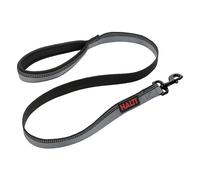 HALTI Lead For Dogs, Size Large, Black, 1.2m, Premium Nylon Puppy & Dog Leash, Reflective Neoprene-Padded Handle, Comfortable & Easy to Use, For