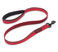HALTI Lead For Dogs, Size Small, Red, 1.2m, Premium Nylon Puppy & Dog Leash, Reflective, Neoprene-Padded Handle, Comfortable & Easy to Use, For Small, Medium & Large Dogs