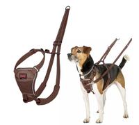 HALTI No Pull Harness - To Stop Your Dog Pulling on the Leash. Adjustable, Lightweight and Easy to Use. Reflective Dog Training Harness for Small Dogs (Size S, Deep Walnut)