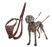HALTI No Pull Harness - To Stop Your Dog Pulling on the Leash. Adjustable, Lightweight and Easy to Use. Reflective Dog Training Harness for Large Dogs (Size L, Deep Walnut)