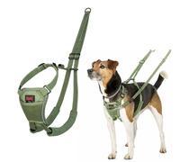 HALTI No Pull Harness - To Stop Your Dog Pulling on the Leash. Adjustable, Lightweight and Easy to Use. Reflective Dog Training Harness for Toy and Small Dogs (Size XS, Forest Green)