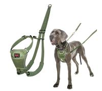 HALTI No Pull Harness - To Stop Your Dog Pulling on the Leash. Adjustable, Lightweight and Easy to Use. Reflective Dog Training Harness for Large Dogs (Size L, Forest Green)