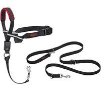 HALTI Optifit Headcollar Size Medium & HALTI Training Leash Size Large, Black Combination Pack - Stop Your Dog Pulling on the Leash. Adjustable with Padded Nose Band. Suitable for Medium Dogs