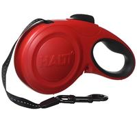 HALTI Retractable Lead for Dogs, Size Large Red 3m, Strong & Reflective Extendable Leash, Soft Gel Grip Handle, Easy to Use Brake & Lock, For Small, Medium & Large Dogs