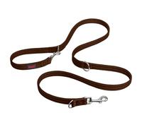 HALTI Training Lead - Professional Dog Lead to Stop Pulling on the Lead, Perfect for Puppy Walks, Easy to Use Double-Ended Dog Leash, Lightweight Soft & Durable (Size Large, Deep Walnut, 2m)