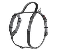 HALTI Walking Harness, Size Large, Black, Best Lightweight Dog Harness with Handle, Reflective & Adjustable, Ideal for Puppy Walks, For Small, Medium