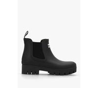 Halton Black Ankle Wellington Boots - Black Patent / 41