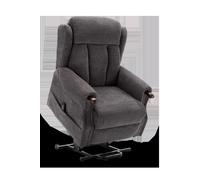 Halton Electric Fabric Dual Motor Rise Recliner Lift Mobility Chair More4Homes Charcoal One Size