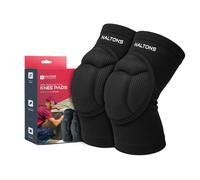 Haltons 2 Pack Knee Pads EVA Foam Padding, Lightweight & Breathable in Black | Size: Large Haltons Black Large