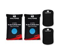 Haltons Reusable Car Dehumidifier Bag with Indicator & Anti-Slip Pad - Silica Gel Car Moisture Absorber, Ideal Dehumidifier Bags for Cars, Closets & Storage - for Condensation Control (350 g, 2 Pack)