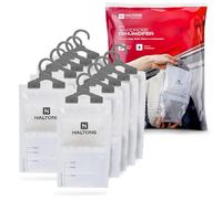 Haltons Wardrobe Dehumidifier 10 Pack - Hanging Moisture Absorber - Prevents Damp, Mould - Leak-Proof Bag - Absorbs Up to 3x Its Weight - Closet, Wardrobe, Bedroom Dehumidifier - 210g each