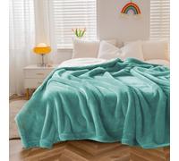Haltune Waterproof Teal Blanket for Bed 203x152cm, Flannel & Sherpa | Stainproof Blanket, Caregiver-Friendly Throw, Pet Scratch & Mess Protection Cover