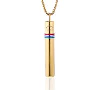 HALUKAKAH 417 Hz Frequency Breathing Necklace | Mindful Meditation Tuning | Anxiety and Stress Relief Whistle Necklace | Sound Therapy and Breathwork, Rainbow Gold