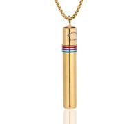 HALUKAKAH 528 Hz Love Frequency Breathing Necklace | Mindful Meditation Tuning | Anxiety and Stress Relief Whistle Necklace | Sound Therapy and Breathwork, Rainbow Gold