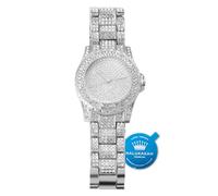 HALUKAKAH Gold Watch Iced Out,Men's Platinum White Gold Plated Quartz Wristband 8.7"(22cm),Full Cz Diamonds,Free Giftbox