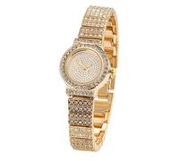 HALUKAKAH Kids' Diamond Watch Sparkling Starry: 18k Real Gold Plated,Elegant & Casual Round Dial,Full of Diamonds,Stainless Steel Band Quartz Watch,Present for Boys and Girls