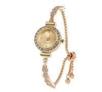 HALUKAKAH Kids' Sparkling Diamond Watch - 18k Real Gold Plated - Round Dial - Quartz Adjustable Stainless Steel Wristwatch - Suitable for Girls and Boys