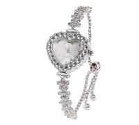 HALUKAKAH Kids' Sparkling Diamond Watch - Platinum Plated - Heart Dial - Quartz Adjustable Stainless Steel Wristwatch - Suitable for Girls and Boys