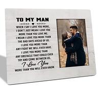 HALUOSI Husband Gift form Wife, Romantic Valentine's Marriage Wedding Gifts for Husband, Picture Frame Gifts, I Love You More Than You Love Me.