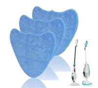 Haluway 3 Pack Microfiber Steam Mop Pads Replacement Compatible with Vax Steam Mop, Washable Reusable Cleaning Pads with 2mm Foam for Hardwood, Tile, Laminate & Vinyl Floors